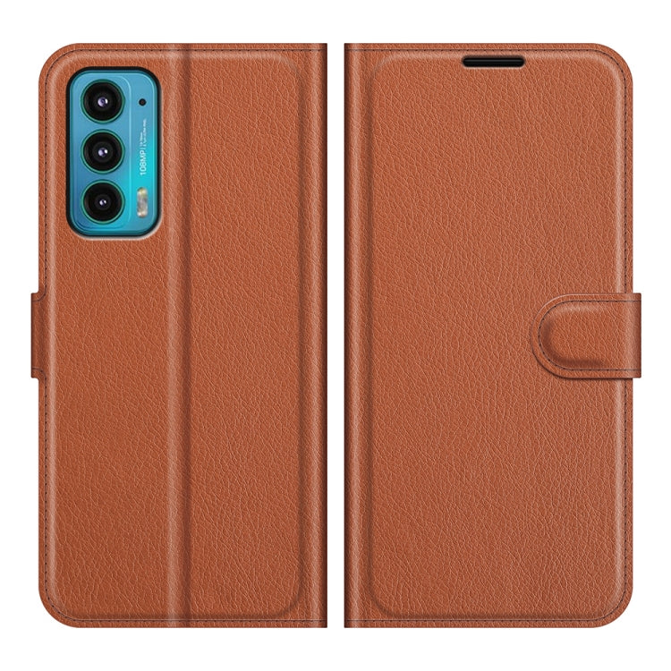 For Motorola Edge 20 Litchi Texture Horizontal Flip Protective Case with Holder & Card Slots & Wallet