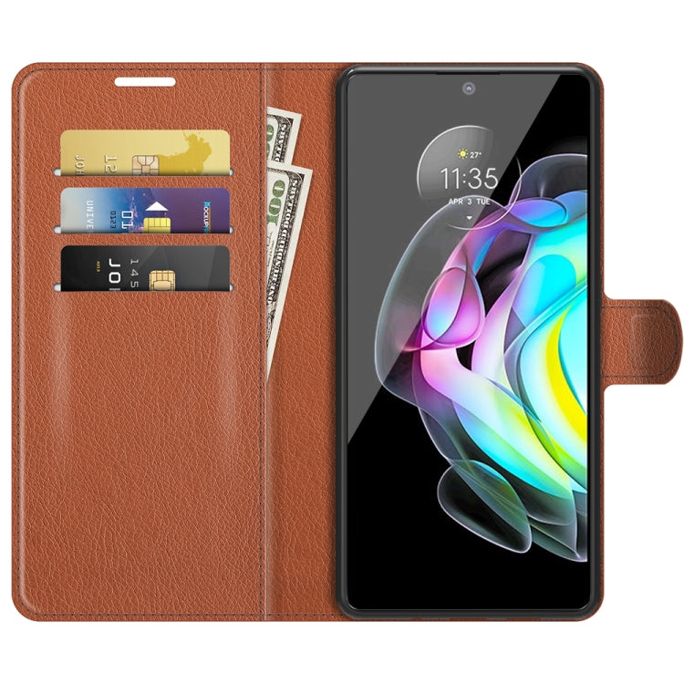 For Motorola Edge 20 Litchi Texture Horizontal Flip Protective Case with Holder & Card Slots & Wallet