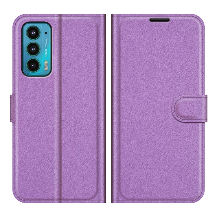 For Motorola Edge 20 Litchi Texture Horizontal Flip Protective Case with Holder & Card Slots & Wallet