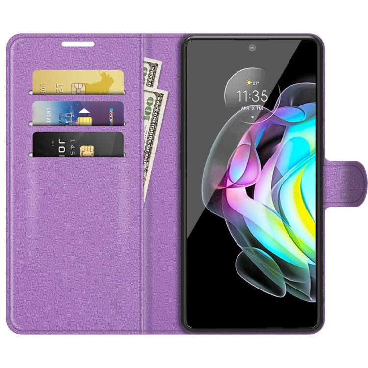 For Motorola Edge 20 Litchi Texture Horizontal Flip Protective Case with Holder & Card Slots & Wallet