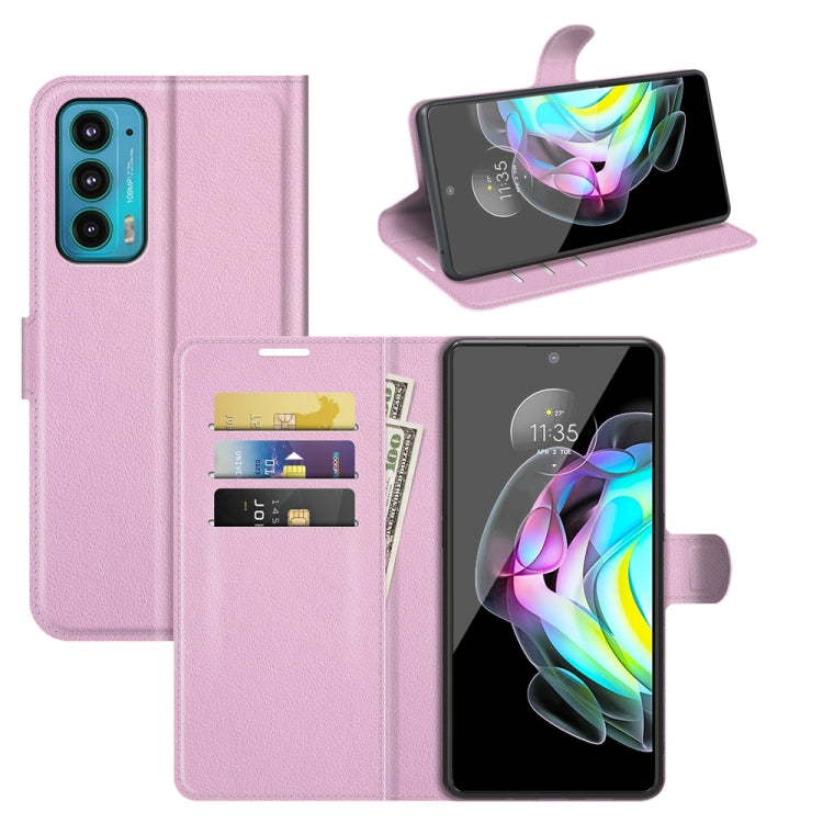 For Motorola Edge 20 Litchi Texture Horizontal Flip Protective Case with Holder & Card Slots & Wallet