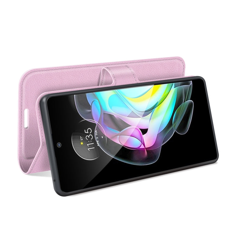 For Motorola Edge 20 Litchi Texture Horizontal Flip Protective Case with Holder & Card Slots & Wallet
