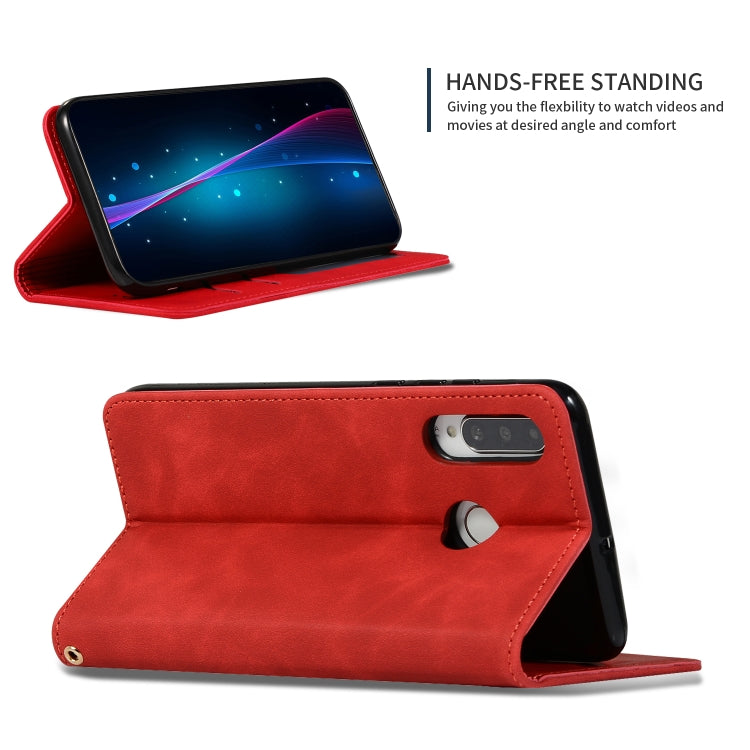 Retro Skin Feel Business Magnetic Horizontal Flip Leather Case for Huawei P30 Lite