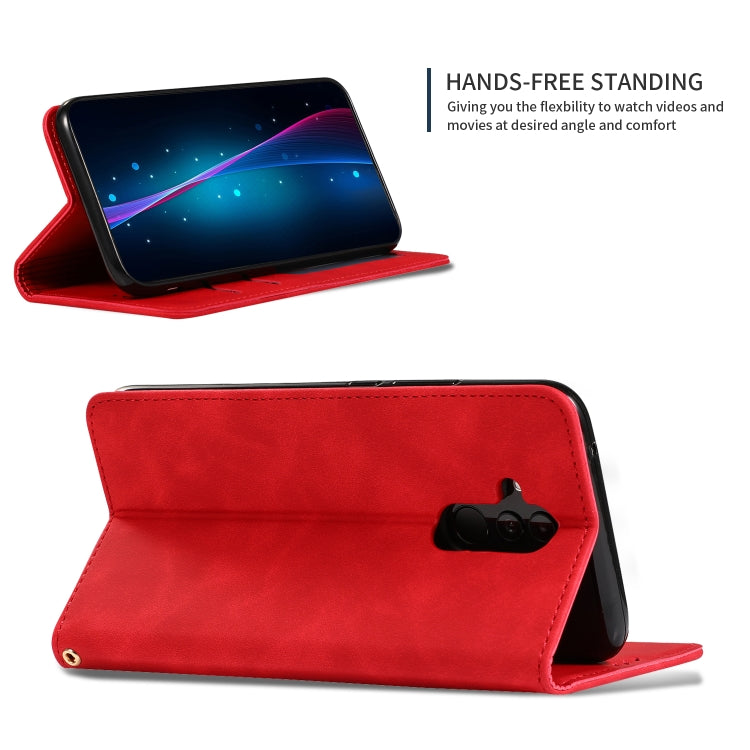 Retro Skin Feel Business Magnetic Horizontal Flip Leather Case for Huawei Mate20 Lite