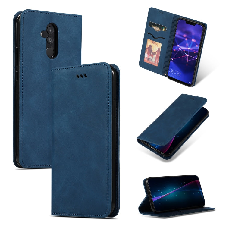 Retro Skin Feel Business Magnetic Horizontal Flip Leather Case for Huawei Mate20 Lite