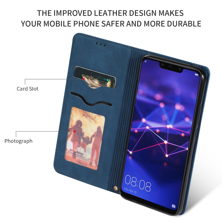 Retro Skin Feel Business Magnetic Horizontal Flip Leather Case for Huawei Mate20 Lite