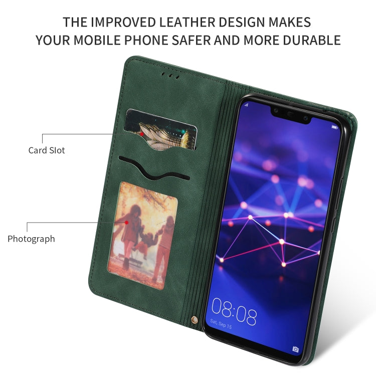 Retro Skin Feel Business Magnetic Horizontal Flip Leather Case for Huawei Mate20 Lite