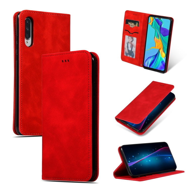 Retro Skin Feel Business Magnetic Horizontal Flip Leather Case for Huawei P30