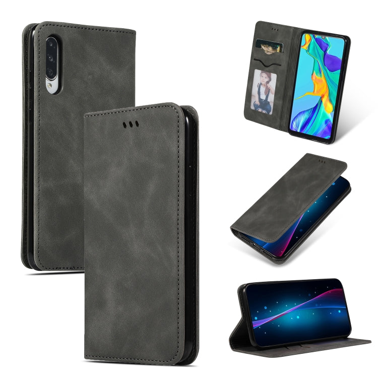 Retro Skin Feel Business Magnetic Horizontal Flip Leather Case for Huawei P30