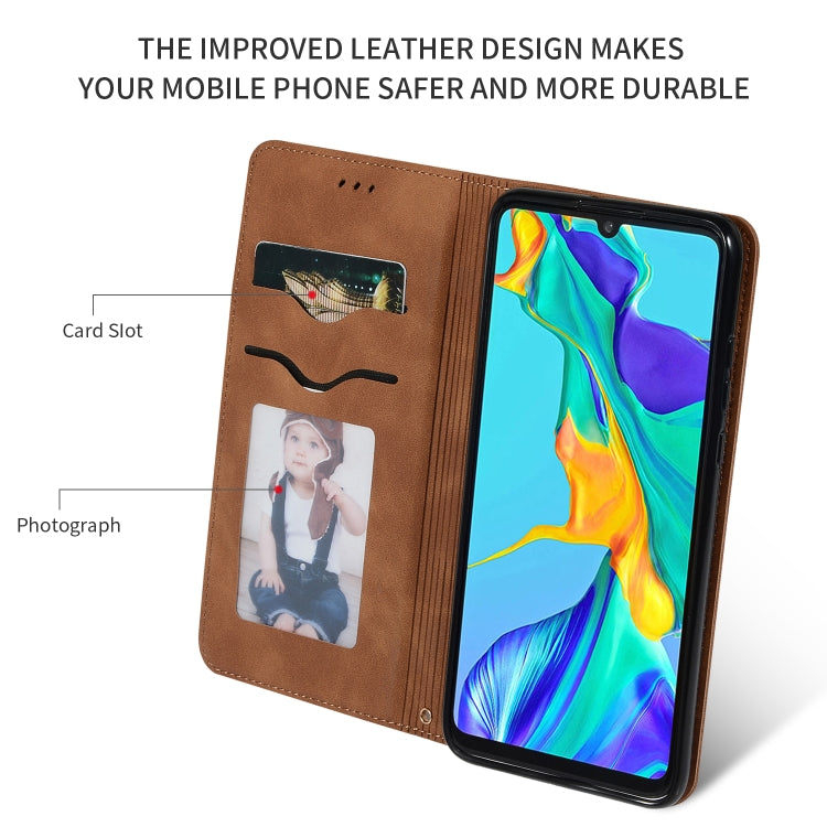 Retro Skin Feel Business Magnetic Horizontal Flip Leather Case for Huawei P30