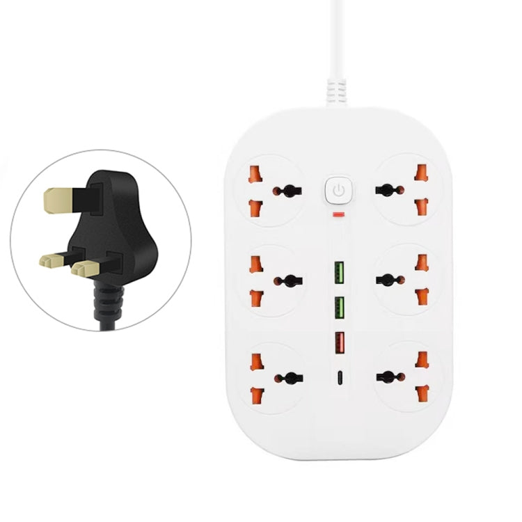 T21 PD3.0 + QC3.0 Multi Hole Row Plug 3000W High Power Socket, UK Plug
