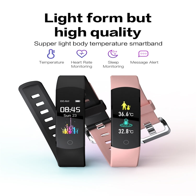 CV07T Smart Bracelet,Temperature Monitoring Bracelet Support Sleep Monitoring / Heart Rate Monitoring / Blood Pressure Monitoring,