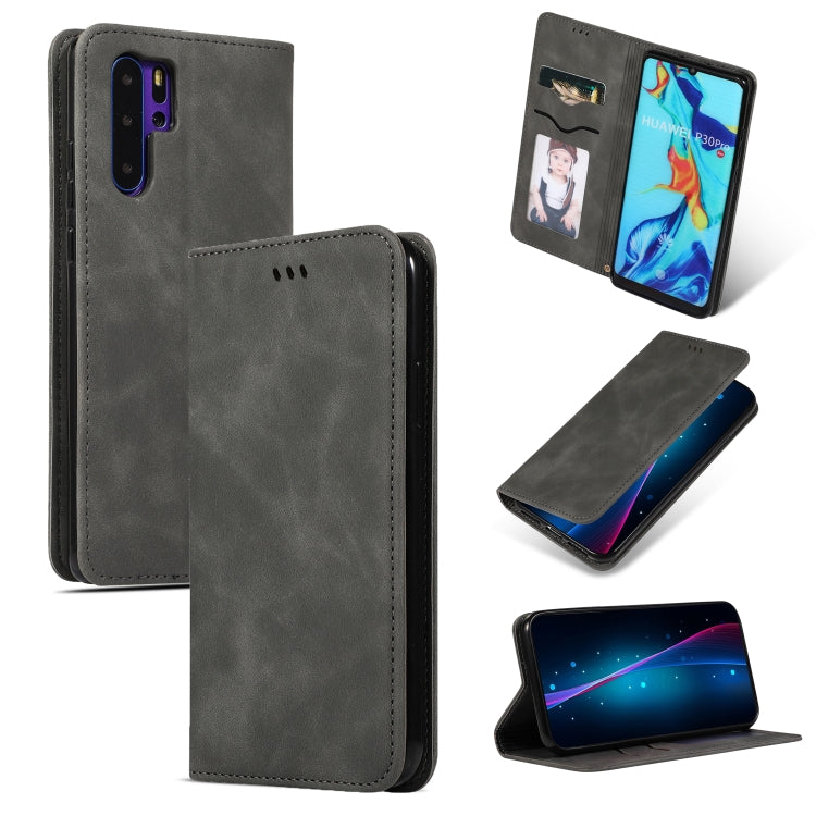 Retro Skin Feel Business Magnetic Horizontal Flip Leather Case for Huawei P30 Pro