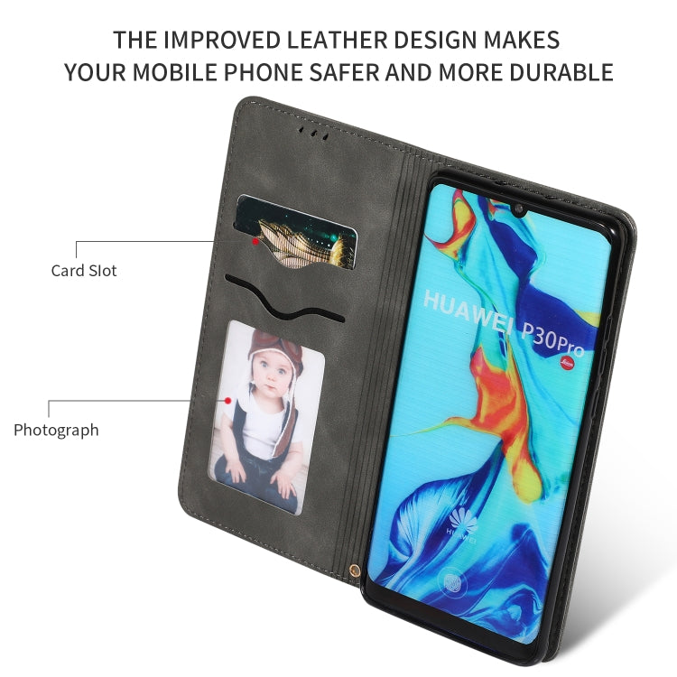 Retro Skin Feel Business Magnetic Horizontal Flip Leather Case for Huawei P30 Pro