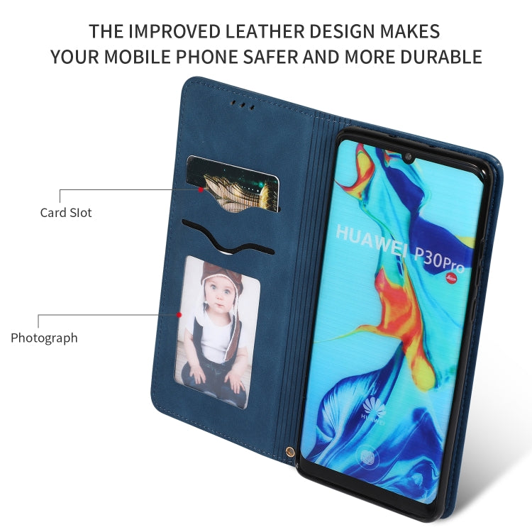Retro Skin Feel Business Magnetic Horizontal Flip Leather Case for Huawei P30 Pro