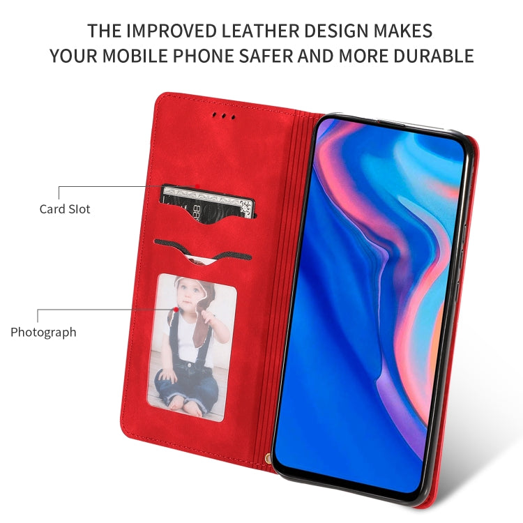 Retro Skin Feel Business Magnetic Horizontal Flip Leather Case for Huawei P Smart Z