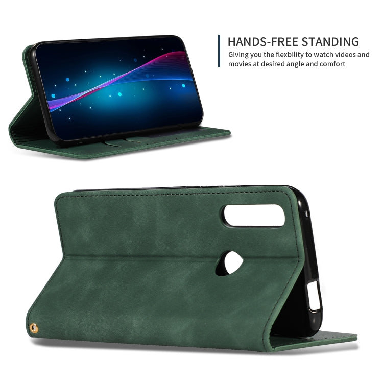 Retro Skin Feel Business Magnetic Horizontal Flip Leather Case for Huawei P Smart Z