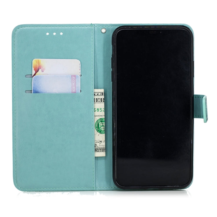 For iPhone XR Diamond Encrusted Butterflies Love Flowers Pattern Horizontal Flip Leather Case with Holder & Card Slots & Wallet & Lanyard