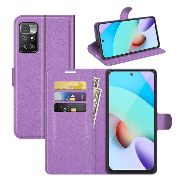 For Xiaomi Redmi 10 Litchi Texture Horizontal Flip Protective Case with Holder & Card Slots & Wallet