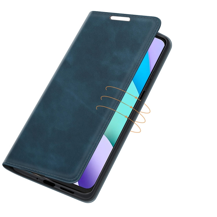 For Xiaomi Redmi 10 Retro-skin Business Magnetic Suction Leather Case with Holder & Card Slots & Wallet
