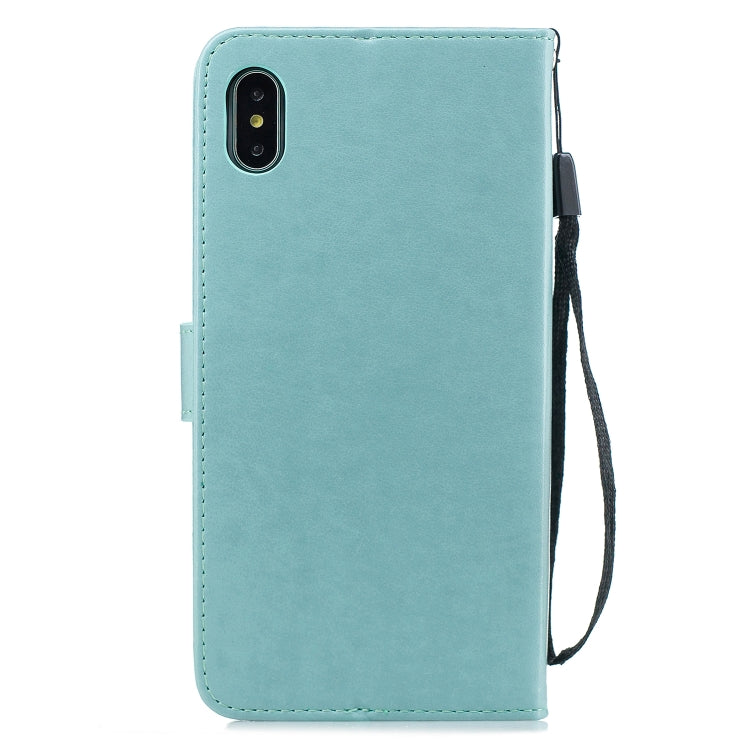 For iPhone XS Diamond Encrusted Butterflies Love Flowers Pattern Horizontal Flip Leather Case with Holder & Card Slots & Wallet & Lanyard