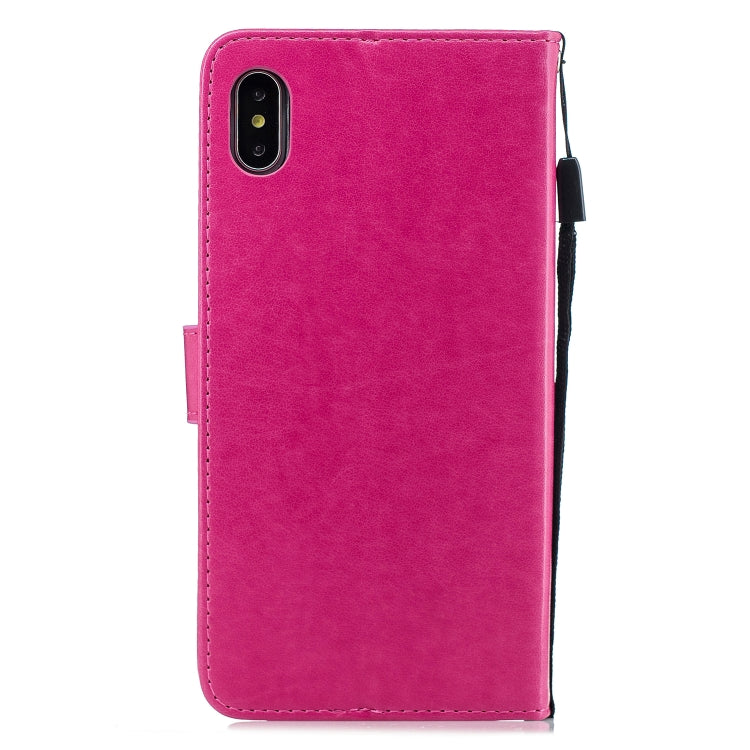For iPhone XS Diamond Encrusted Butterflies Love Flowers Pattern Horizontal Flip Leather Case with Holder & Card Slots & Wallet & Lanyard