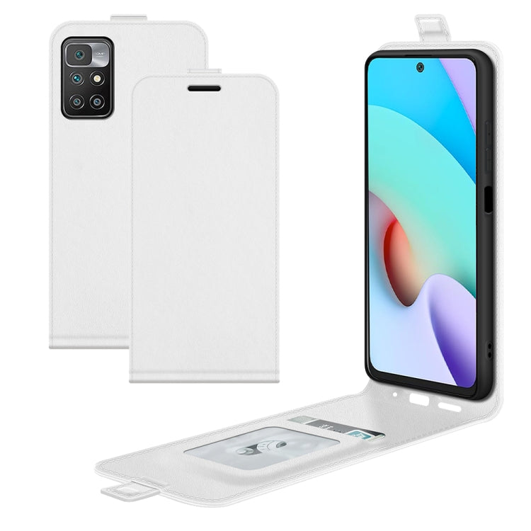 For Xiaomi Redmi 10 R64 Texture Single Vertical Flip Leather Protective Case with Card Slots & Photo Frame