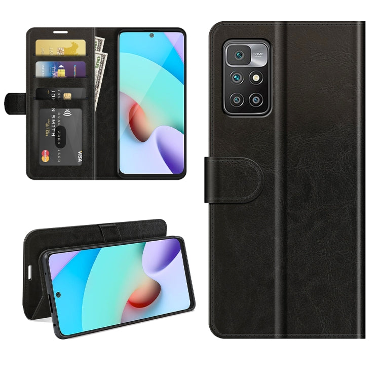 For Xiaomi Redmi 10 R64 Texture Single Horizontal Flip Protective Case with Holder & Card Slots & Wallet& Photo Frame