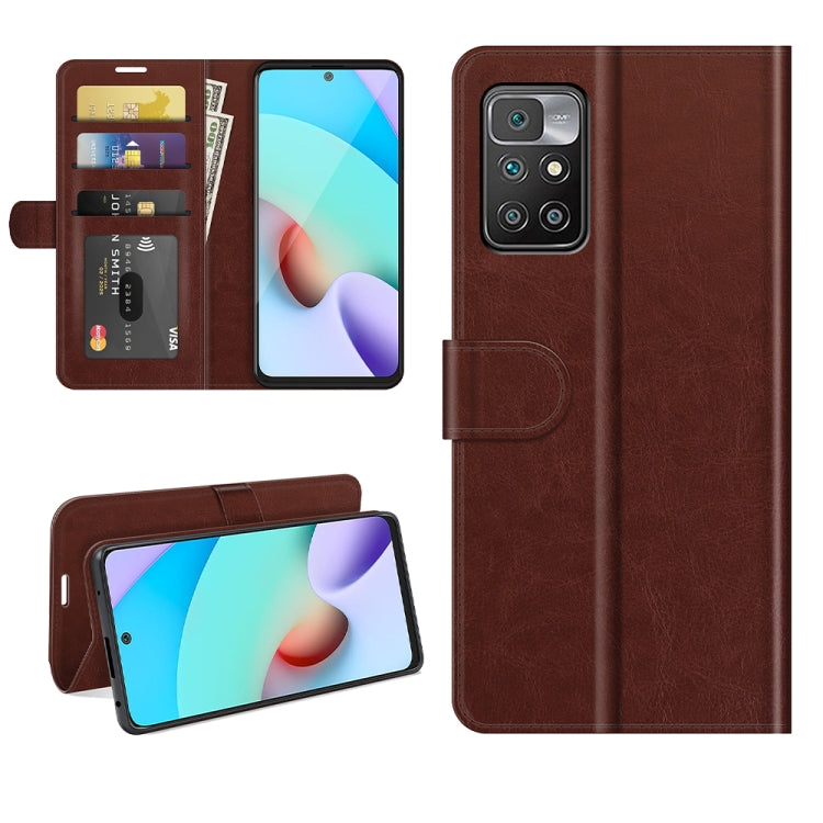 For Xiaomi Redmi 10 R64 Texture Single Horizontal Flip Protective Case with Holder & Card Slots & Wallet& Photo Frame