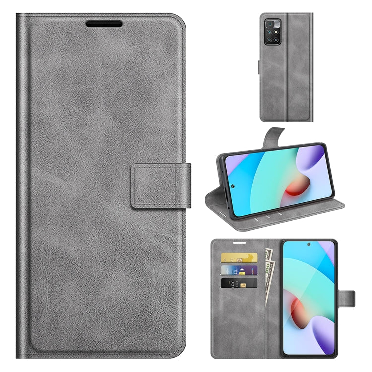 Retro Calf Pattern Buckle Horizontal Flip Leather Case with Holder & Card Slots & Wallet For Xiaomi Redmi 10