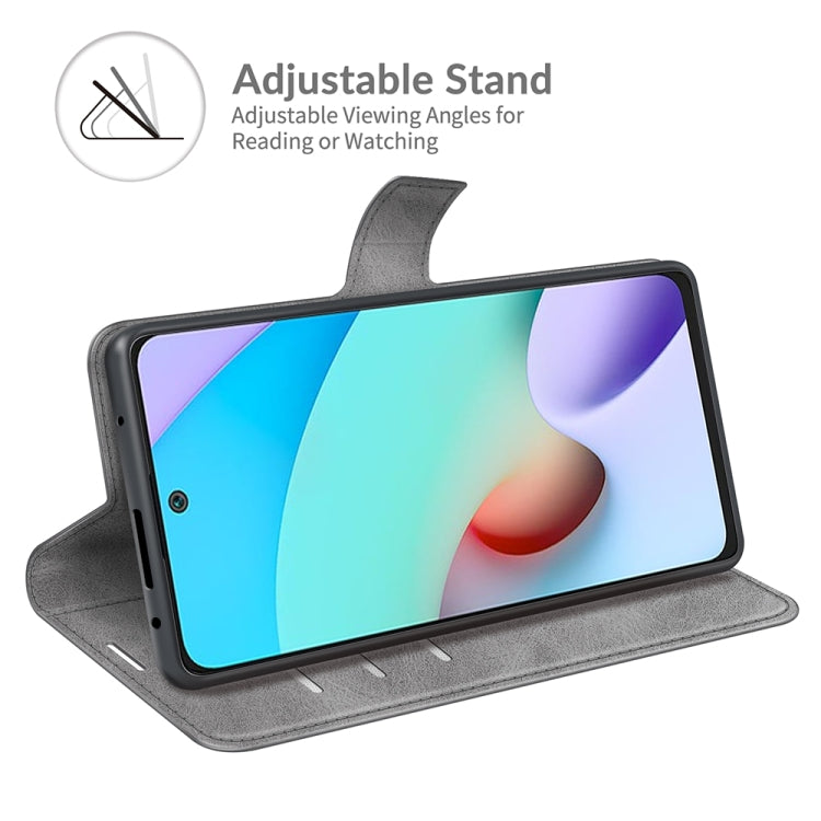 Retro Calf Pattern Buckle Horizontal Flip Leather Case with Holder & Card Slots & Wallet For Xiaomi Redmi 10