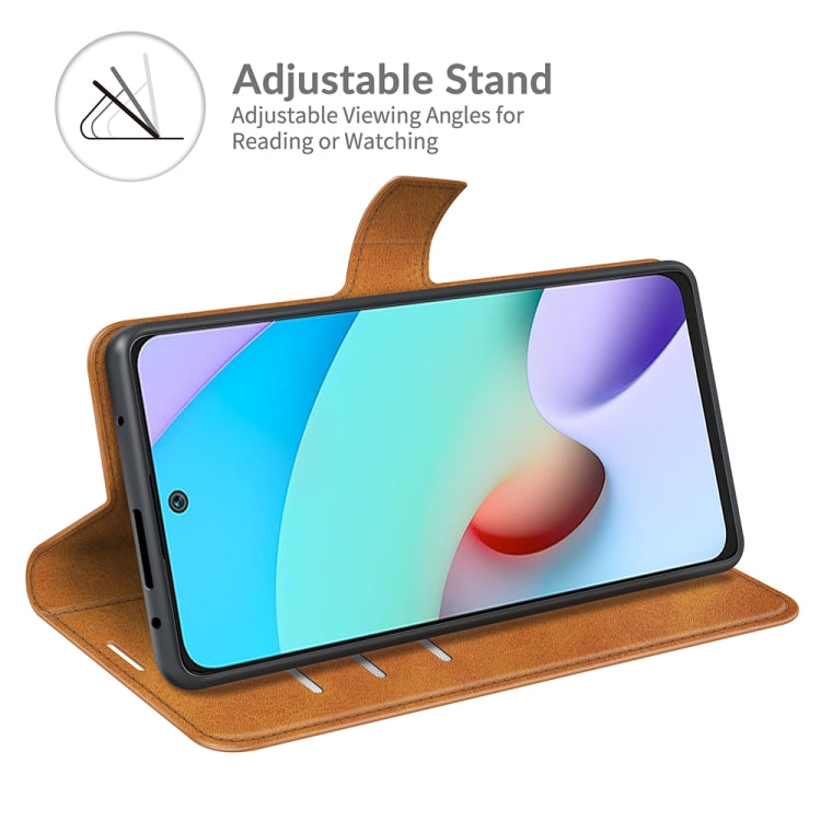 Retro Calf Pattern Buckle Horizontal Flip Leather Case with Holder & Card Slots & Wallet For Xiaomi Redmi 10