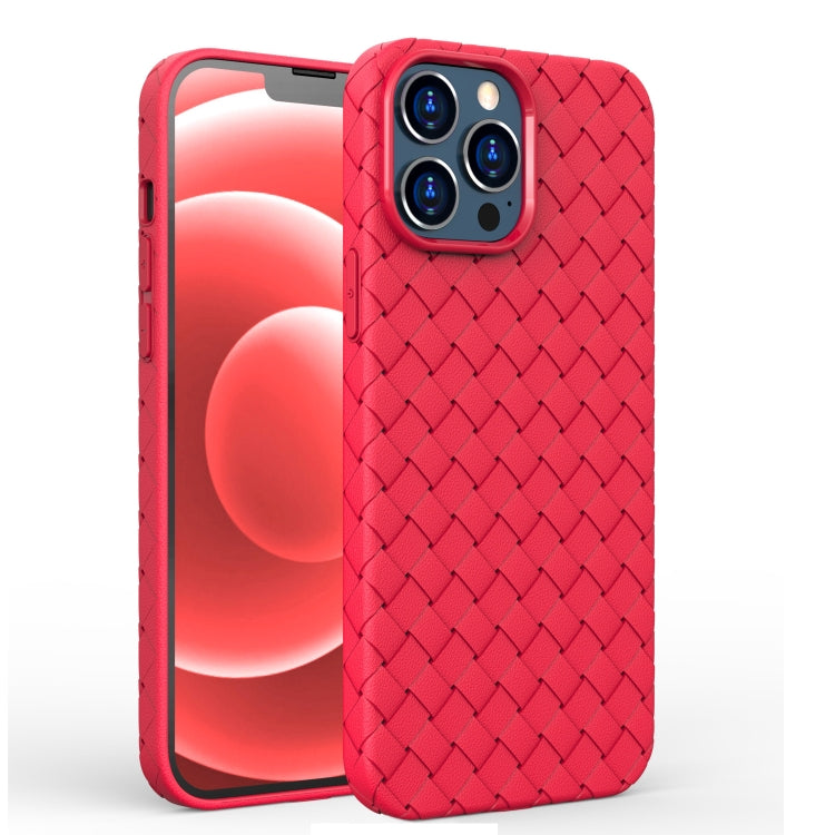 For iPhone 13 Pro Max Full Coverage Woven Shockproof TPU Case