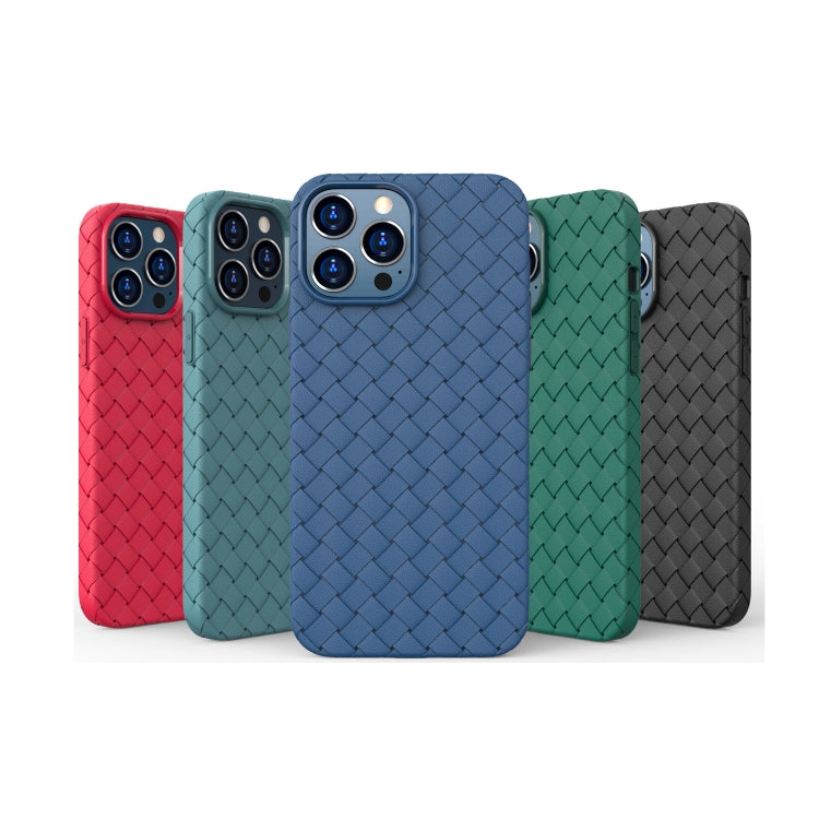 For iPhone 13 Pro Max Full Coverage Woven Shockproof TPU Case