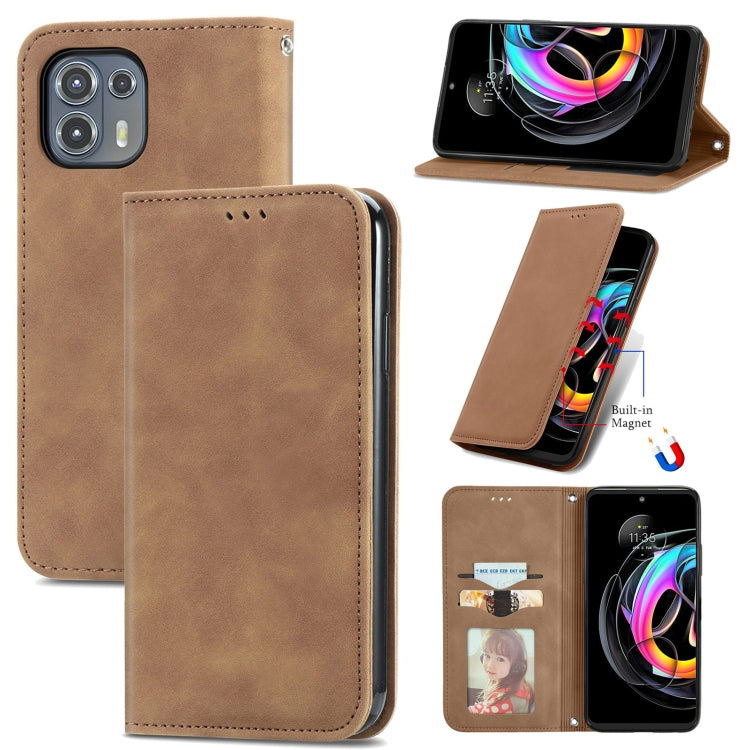 For Motorola Edge 20 Lite Retro Skin Feel Business Magnetic Horizontal Flip Leather Case With Holder & Card Slots & Wallet & Photo Frame