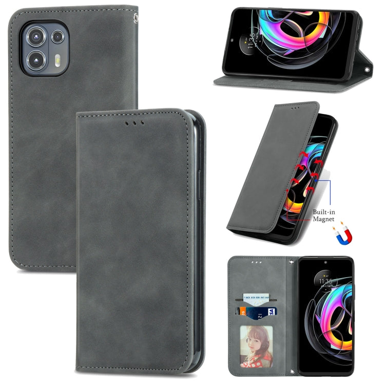 For Motorola Edge 20 Lite Retro Skin Feel Business Magnetic Horizontal Flip Leather Case With Holder & Card Slots & Wallet & Photo Frame