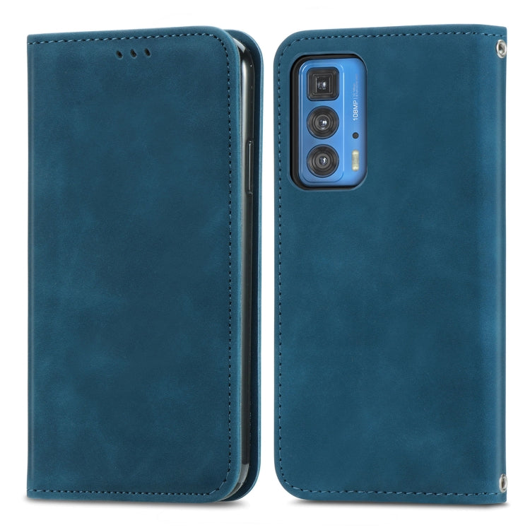 For Motorola Edge 20 Pro Retro Skin Feel Business Magnetic Horizontal Flip Leather Case With Holder & Card Slots & Wallet & Photo Frame