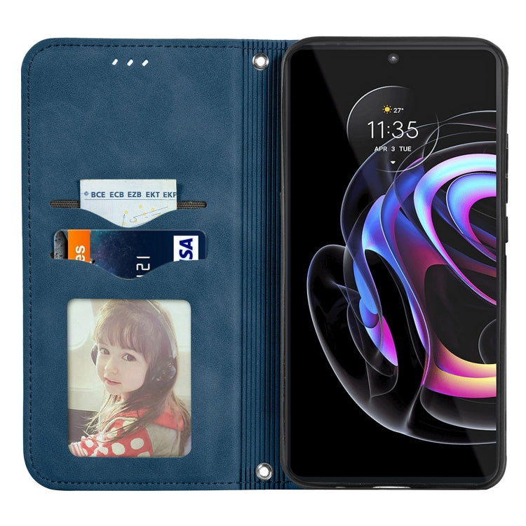For Motorola Edge 20 Pro Retro Skin Feel Business Magnetic Horizontal Flip Leather Case With Holder & Card Slots & Wallet & Photo Frame