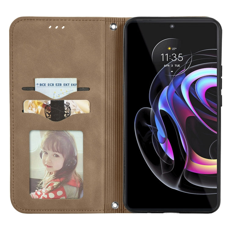 For Motorola Edge 20 Pro Retro Skin Feel Business Magnetic Horizontal Flip Leather Case With Holder & Card Slots & Wallet & Photo Frame