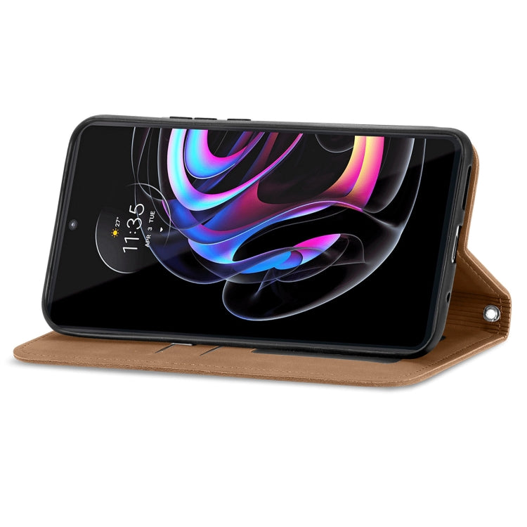 For Motorola Edge 20 Pro Retro Skin Feel Business Magnetic Horizontal Flip Leather Case With Holder & Card Slots & Wallet & Photo Frame