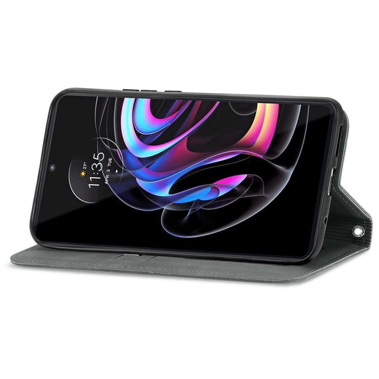 For Motorola Edge 20 Pro Retro Skin Feel Business Magnetic Horizontal Flip Leather Case With Holder & Card Slots & Wallet & Photo Frame