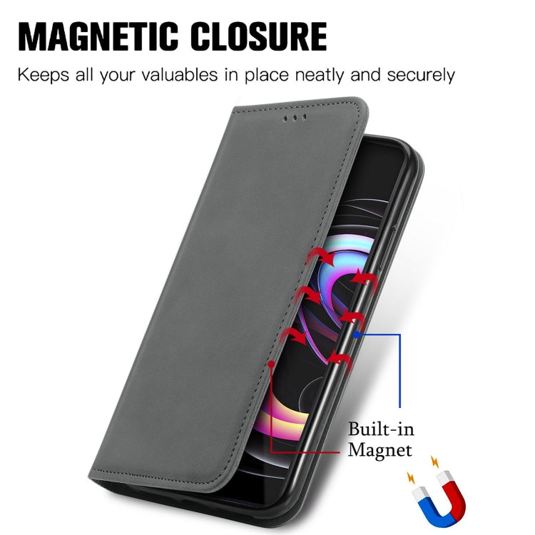 For Motorola Edge 20 Pro Retro Skin Feel Business Magnetic Horizontal Flip Leather Case With Holder & Card Slots & Wallet & Photo Frame