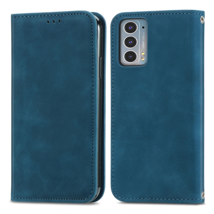 For Motorola Edge 20 Retro Skin Feel Business Magnetic Horizontal Flip Leather Case With Holder & Card Slots & Wallet & Photo Frame