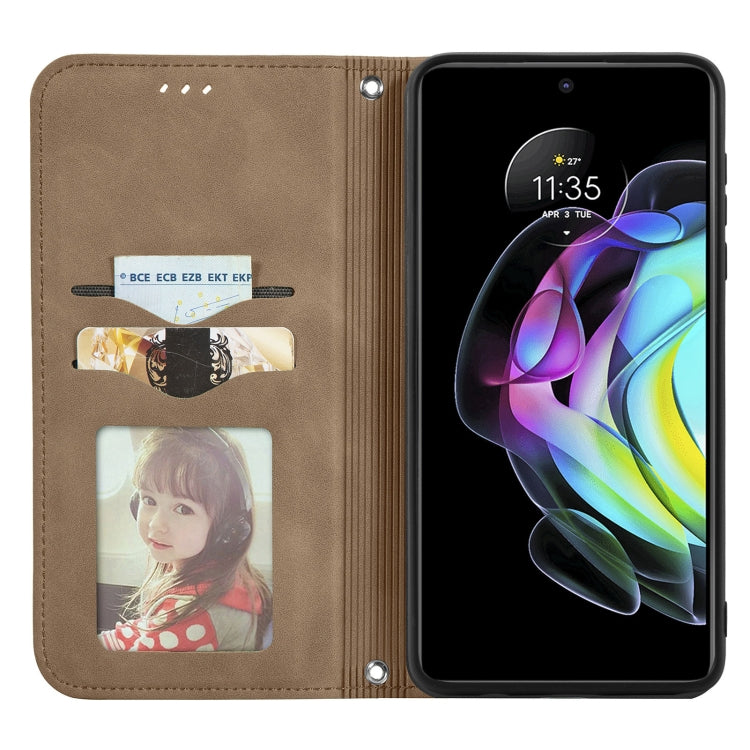 For Motorola Edge 20 Retro Skin Feel Business Magnetic Horizontal Flip Leather Case With Holder & Card Slots & Wallet & Photo Frame