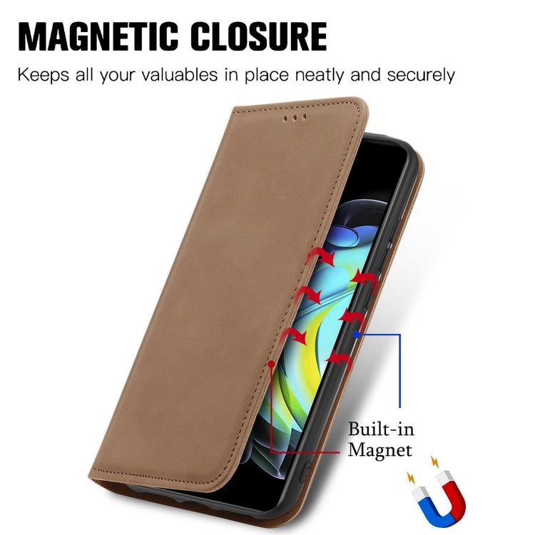 For Motorola Edge 20 Retro Skin Feel Business Magnetic Horizontal Flip Leather Case With Holder & Card Slots & Wallet & Photo Frame
