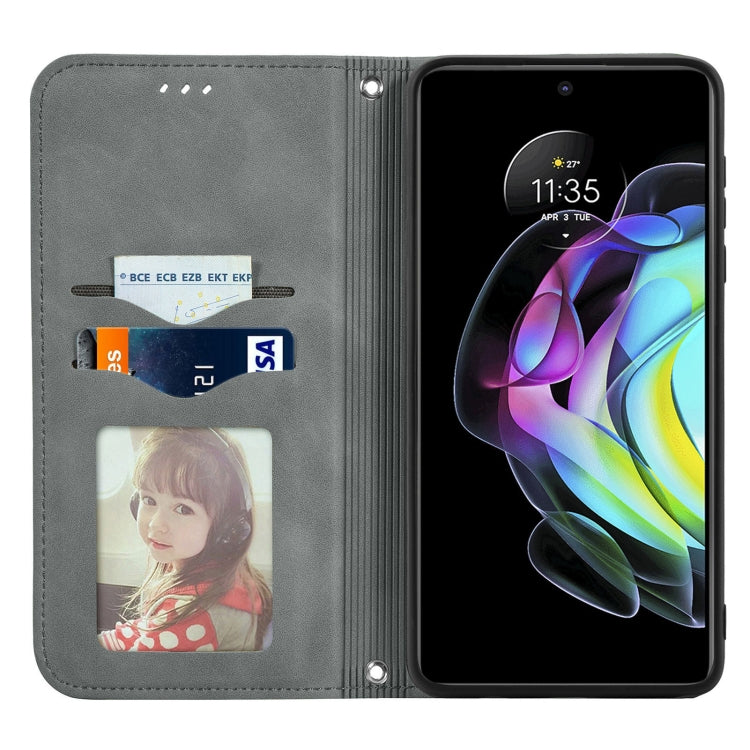 For Motorola Edge 20 Retro Skin Feel Business Magnetic Horizontal Flip Leather Case With Holder & Card Slots & Wallet & Photo Frame