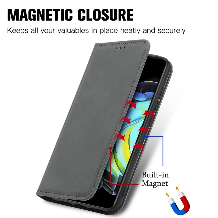 For Motorola Edge 20 Retro Skin Feel Business Magnetic Horizontal Flip Leather Case With Holder & Card Slots & Wallet & Photo Frame