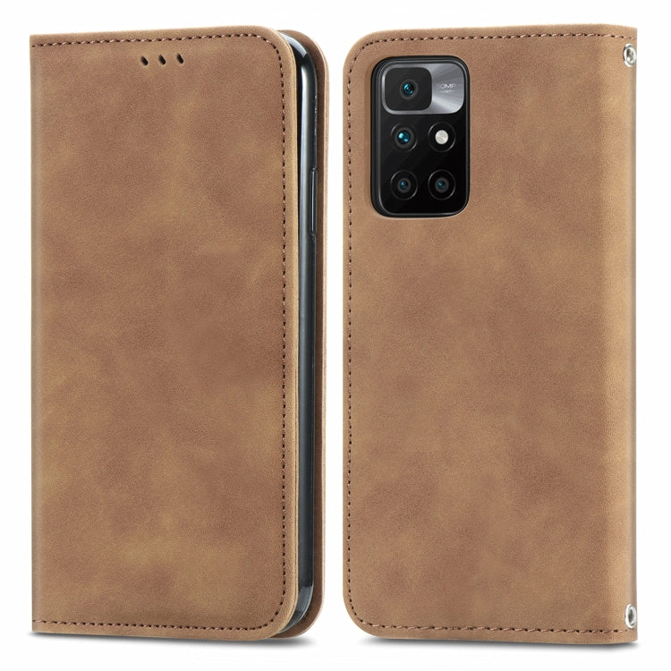 For Xiaomi Rdemi 10 Retro Skin Feel Business Magnetic Horizontal Flip Leather Case With Holder & Card Slots & Wallet & Photo Frame