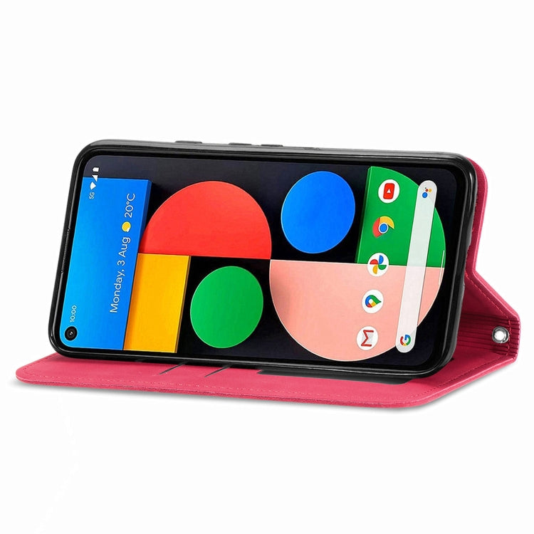 For Google Pixel 5a 5G Retro Skin Feel Business Magnetic Horizontal Flip Leather Case with Holder & Card Slots & Wallet & Photo Frame