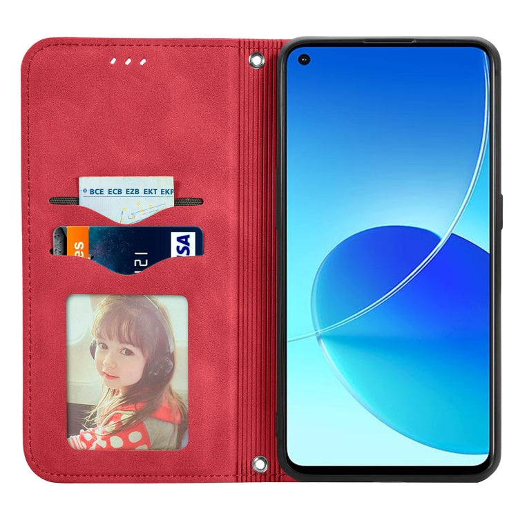 For OPPO Reno6 Z Retro Skin Feel Business Magnetic Horizontal Flip Leather Case With Holder & Card Slots & Wallet & Photo Frame